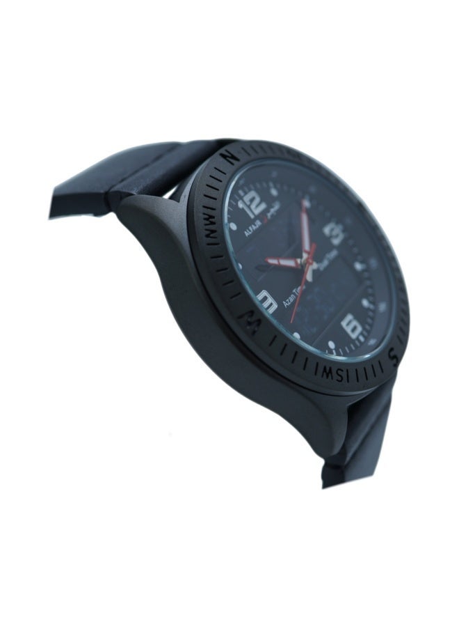 Analogue + Digital Round Leather Men's Watch WH-24BB - Image 4